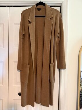 J. Crew Camel Knit Long Cardigan